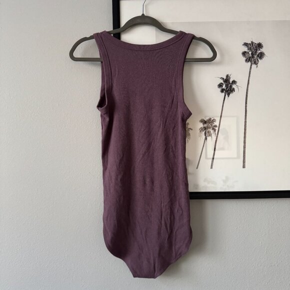 a new day | EUC Mauve Modal Cotton Ribbed Bodysuit Size Large - Picture 5 of 7